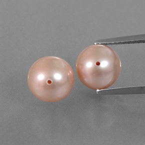 Gemas de perla rosa natural de  ct, esfera / bola, opaco