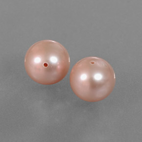 Gemas de perla rosa natural de  ct, esfera / bola, opaco