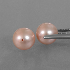 Gemas de perla rosa natural de  ct, esfera / bola, opaco