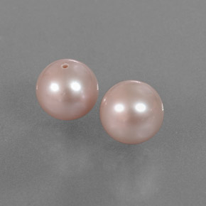 Gemas de perla rosa natural de 6,03 ct, esfera / bola, opaco