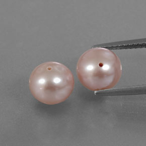 Gemas de perla rosa natural de 6,09 ct, esfera / bola, opaco