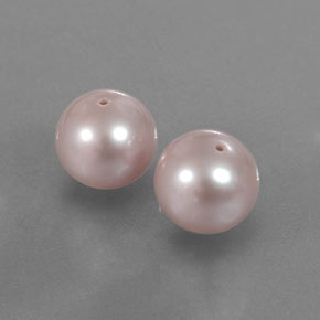 Gemas de Perla Rosado plateado natural de  ct, Esfera / Bola, Opaco