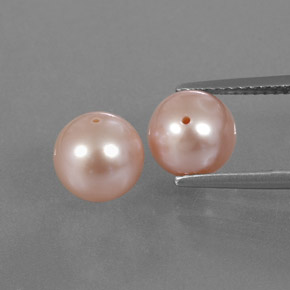 Gemas de perla rosa natural de 6,17 ct, esfera / bola, opaco