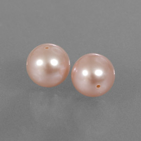 Gemas de perla rosa natural de 6,17 ct, esfera / bola, opaco