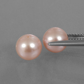 Gemas de perla rosa natural de 6,17 ct, esfera / bola, opaco
