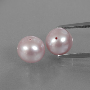 Gemas de perla rosa natural de  ct, esfera / bola, opaco