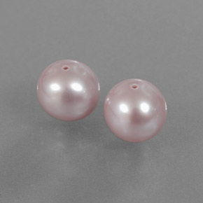 Gemas de perla rosa natural de  ct, esfera / bola, opaco
