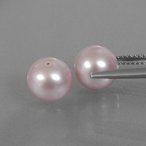 Gemas de perla rosa natural de  ct, esfera / bola, opaco