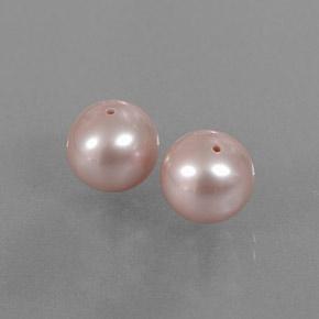 Gemas de perla rosa natural de 5,94 ct, esfera / bola, opaco