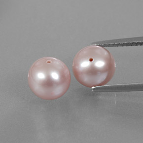 Gemas de perla rosa natural de  ct, esfera / bola, opaco