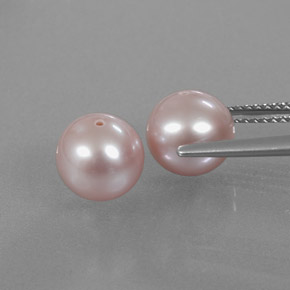Gemas de perla rosa natural de  ct, esfera / bola, opaco