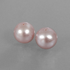 Gemas de perla rosa natural de  ct, esfera / bola, opaco