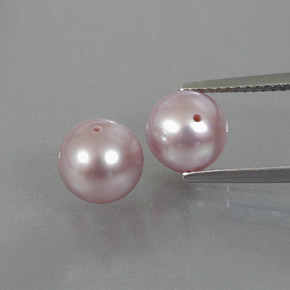 Gemas de perla rosa natural de  ct, esfera / bola, opaco