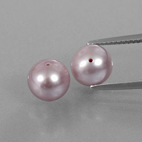 Gemas de perla rosa natural de 6,22 ct, esfera / bola, opaco