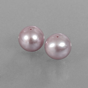 Gemas de perla rosa natural de 6,22 ct, esfera / bola, opaco