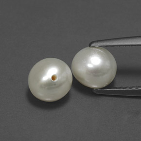 Gemas de perla crema natural de  ct, esfera / bola, opaco