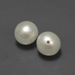 Gemas de perla crema natural de  ct, esfera / bola, opaco
