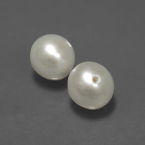 Gemas de perla crema natural de  ct, esfera / bola, opaco