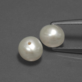 Gemas de perla crema natural de  ct, esfera / bola, opaco