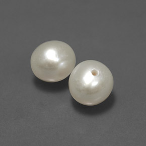 Gemas de perla crema natural de  ct, esfera / bola, opaco