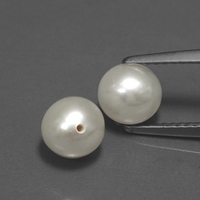 Gemas de perla crema natural de  ct, esfera / bola, opaco