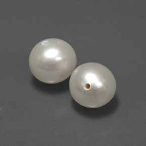 Gemas de perla crema natural de  ct, esfera / bola, opaco