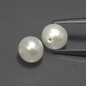 Gemas de perla crema natural de  ct, esfera / bola, opaco