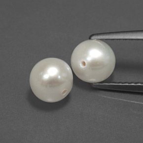 Gemas de perla crema natural de  ct, esfera / bola, opaco