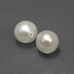 Gemas de perla crema natural de  ct, esfera / bola, opaco
