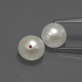 Gemas de perla crema natural de  ct, esfera / bola, opaco