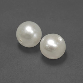 Gemas de perla crema natural de  ct, esfera / bola, opaco