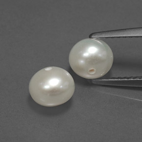 Gemas de perla crema natural de  ct, esfera / bola, opaco