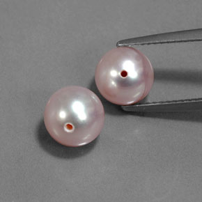 Gemas de Perla Rosado plateado natural de 5.55 ct, Esfera / Bola, Opaco