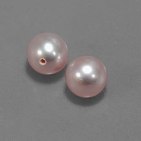 Gemas de Perla Rosado plateado natural de 5.55 ct, Esfera / Bola, Opaco