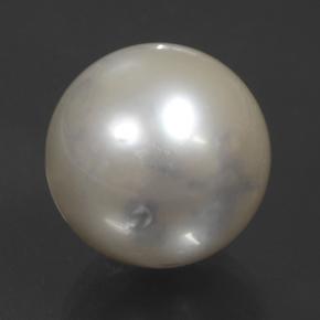 Perla Plata natural de 14.54 ct, Esfera / Bola, Opaco