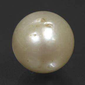 Perla Dorado claro natural de 11.08 ct, Esfera / Bola, Opaco