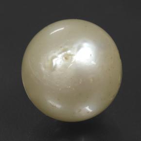 Perla Dorado claro natural de 11.08 ct, Esfera / Bola, Opaco