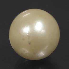Perla Dorado claro natural de 11.74 ct, Esfera / Bola, Opaco