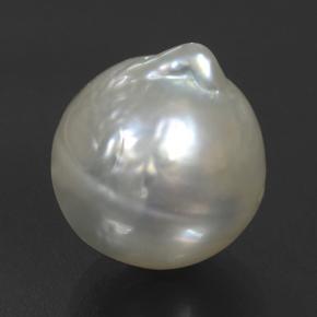 Perla gris natural de 10,09 ct, en forma de pera, opaco