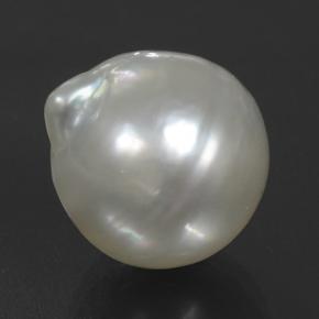 Perla gris natural de 10,09 ct, en forma de pera, opaco