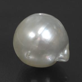 Perla gris natural de 10,09 ct, en forma de pera, opaco