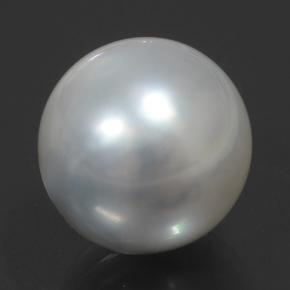 Perla Plata natural de 11.88 ct, Esfera / Bola, Opaco