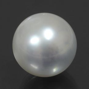 Perla Plata natural de 11.88 ct, Esfera / Bola, Opaco