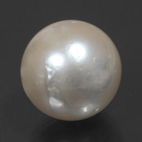 Perla crema natural de 14,32 ct, esfera / bola, opaco