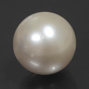Perla crema natural de 14,32 ct, esfera / bola, opaco
