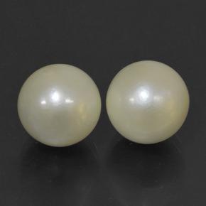 Gemas de Perla Crema natural de 20.17 ct, Esfera / Bola, Opaco