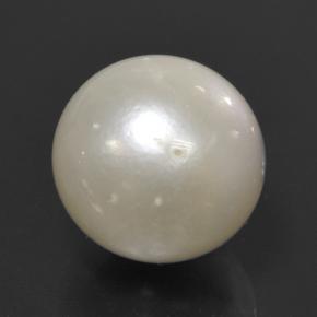 Perla Blanco apagado natural de 11.51 ct, Esfera / Bola, Opaco