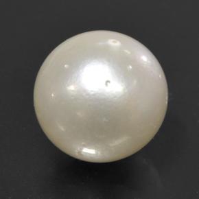 Perla Blanco apagado natural de 11.51 ct, Esfera / Bola, Opaco