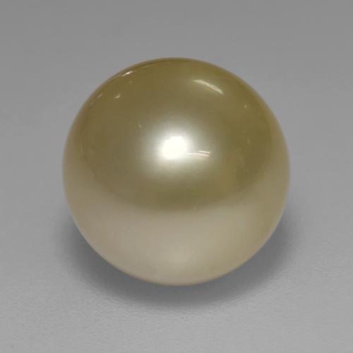 Perla Dorado natural de 7.70 ct, Esfera / Bola, Opaco
