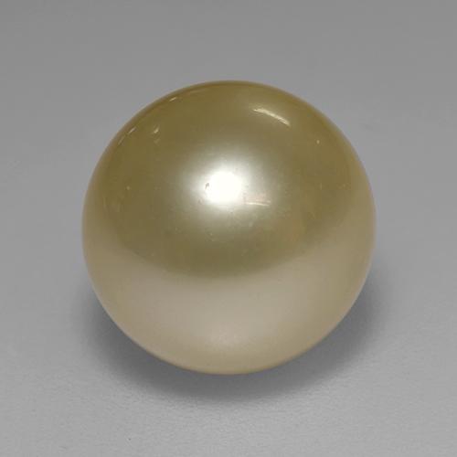 Perla Dorado natural de 7.70 ct, Esfera / Bola, Opaco
